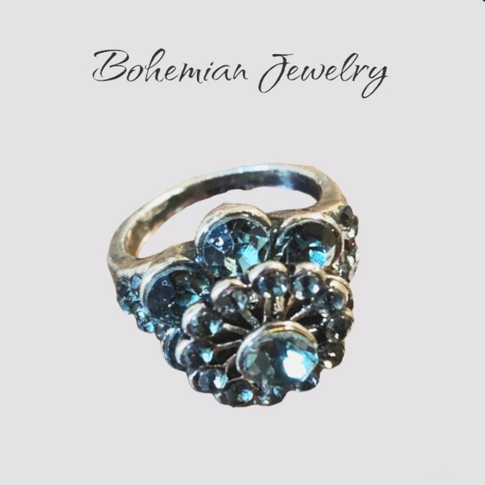Handcrafted | Persian stunning 2 levels rhinestones ring